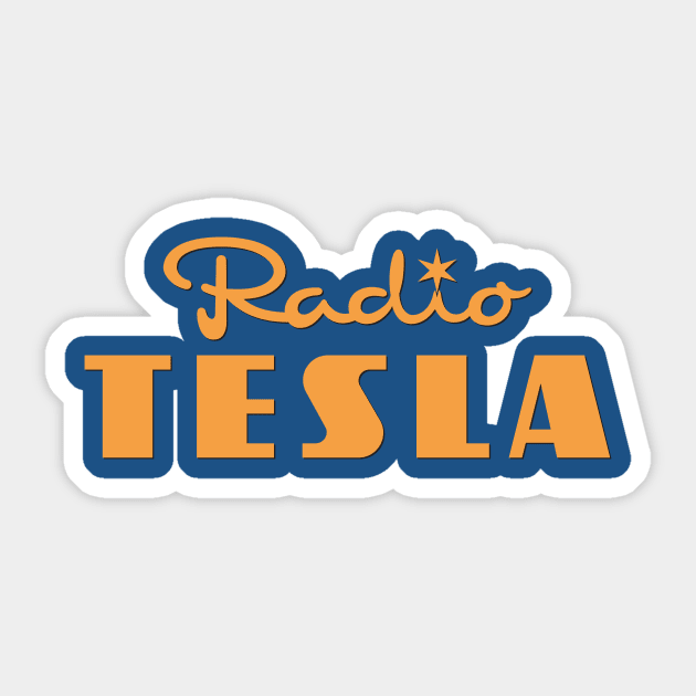 Radio Tesla Orange Sticker by Ekliptik